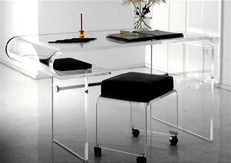 Curve Clear Acrylic Desk Contemporary Luxury Furniture