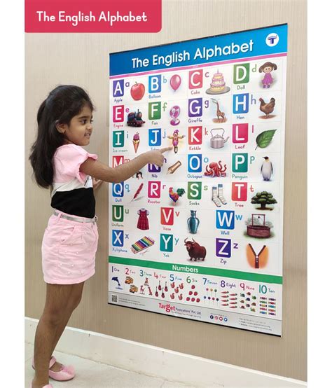 Jumbo English And Hindi Alphabet And Numbers Charts For Kids English