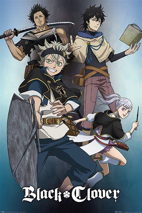 Black Clover Manga Anime Tv Show Gaming Poster Magic The Gang