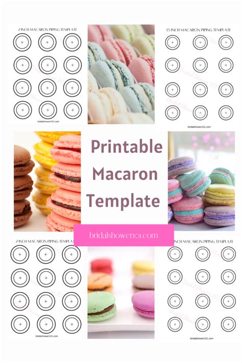 Free Printable Macaron Template And Piping Outline Pdf Bridal