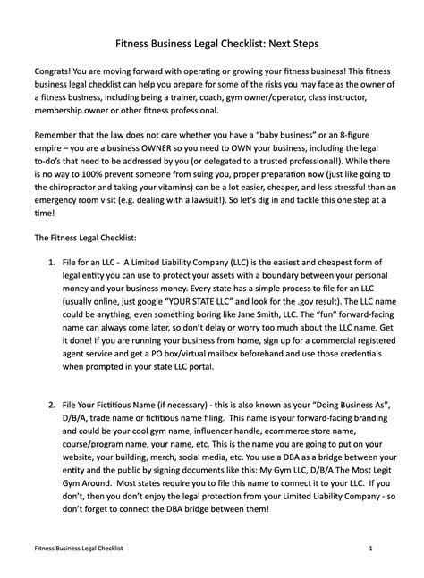 Fitness Waiver – Creative Contracts