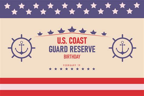 Us Coast Guard Reserve Birthday Background 37140527 Vector Art At