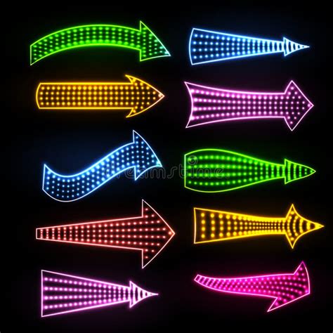 Neon Arrows Stock Vector Illustration Of Glow Decoration 49611179