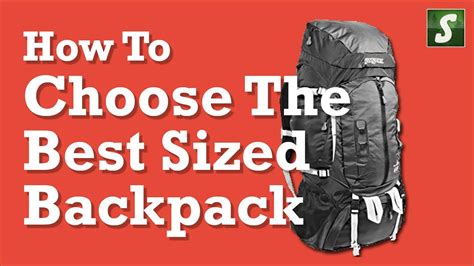 How To Choose The Best Sized Backpack Youtube