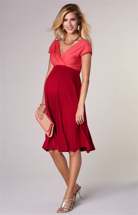 Alessandra Maternity Dress Short Coral Red Maternity Wedding Dresses Evening Wear And Party