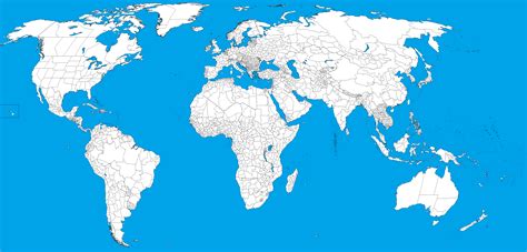 Blank World Map With Country Borders Images And Photos Finder