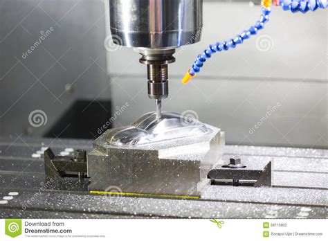 High Precision Cnc Machining Center Stock Photo Image Of Steel