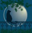 Cat Full Moon Royalty Free Vector Image Vectorstock