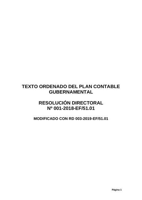 Texto Ordenado Del Plan Contable Gubernamental Josue Gutierrez Udocz