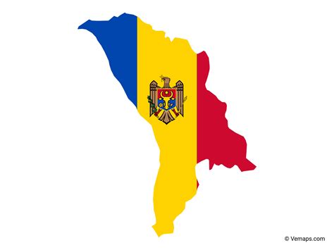 Flag Map Of Moldova Free Vector Maps