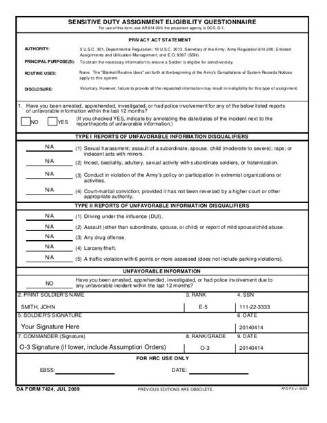 Army Form 5960 Fillable Printable Forms Free Online