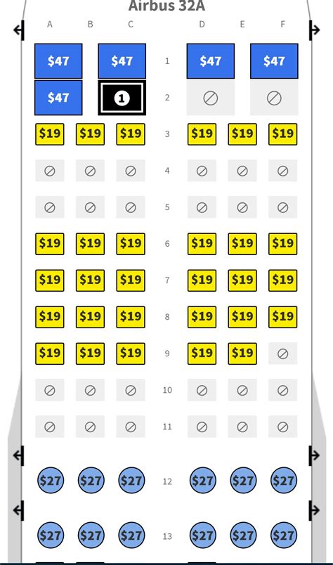 Seating Chart For Spirit Airlines