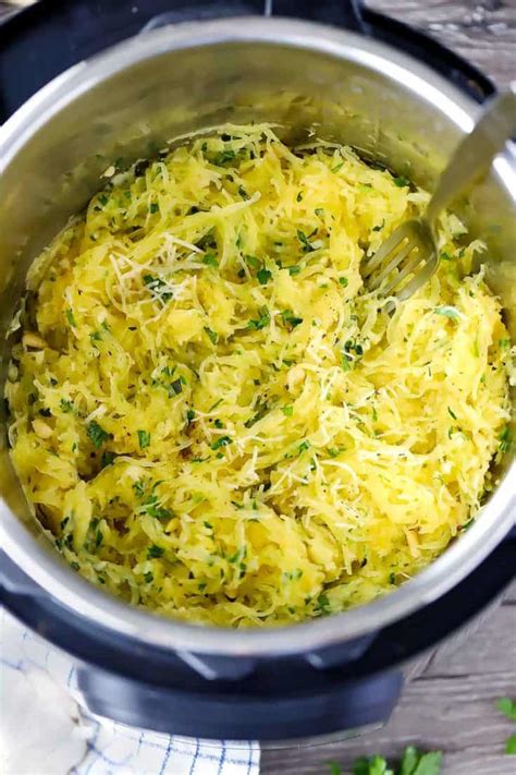 Instant Pot Spaghetti Squash With Garlic And Herbs Bowl Of Delicious