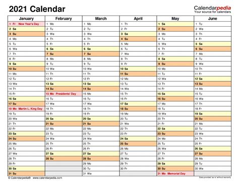 Microsoft Calendar Templates 2021 2 Page Per Month Printable Calendar