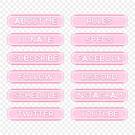 Twitch Stream Panel Png Picture Girly Twitch Stream Panel Button