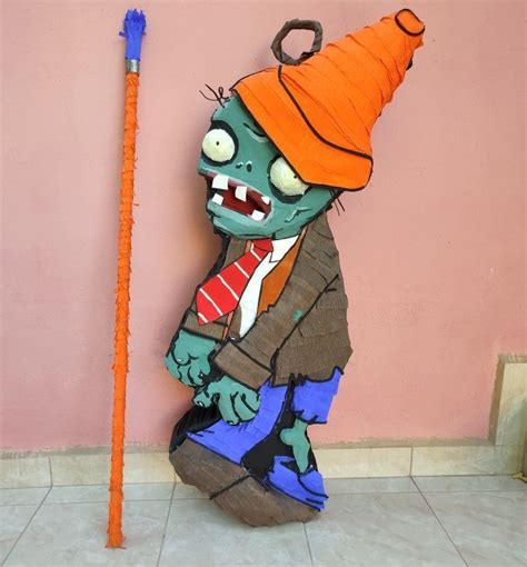 Piñata Zombie Plantas Vs Zombies Cumpleaños Plantas Contra Zombies