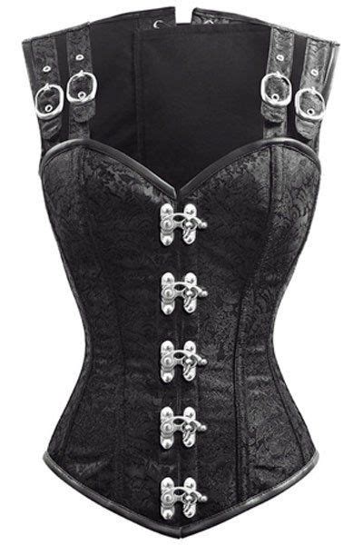 12 Steel Bone Double Buckle Straps Lace Up Waist Training Corset Steampunk Corset Corsets And
