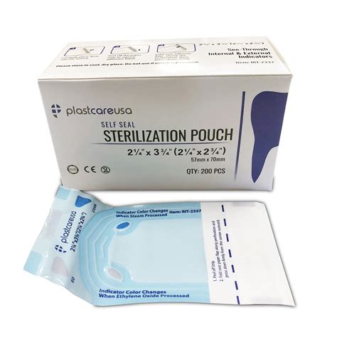 225″ X 275″ Self Sealing Sterilization Pouch Plastcare Usa
