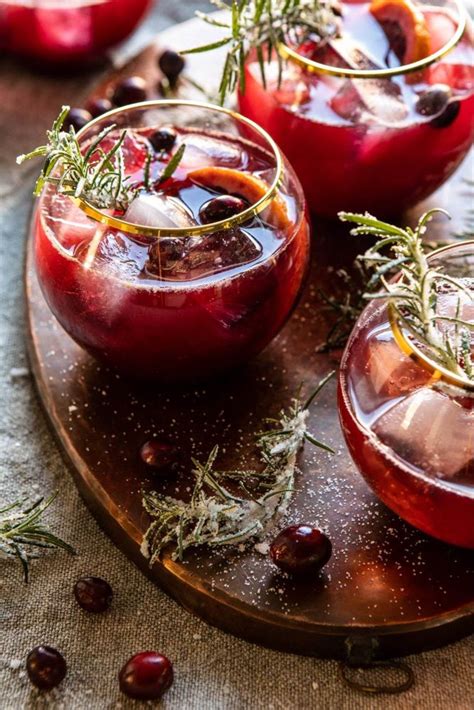 These cocktails are a great introduction to bourbon and delicious in their own right. Cranberry Bourbon Sour. - Half Baked Harvest | Recipe | Thanksgiving drinks, Festive holiday ...