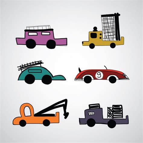 Set Of Cartoon Comic Cars Stock Vector Image By ©forden 264775462