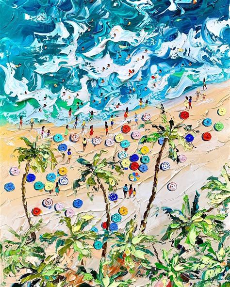 Summer Beach Knife Oil Paintings By Alena Shymchonak Alena Shymchonak