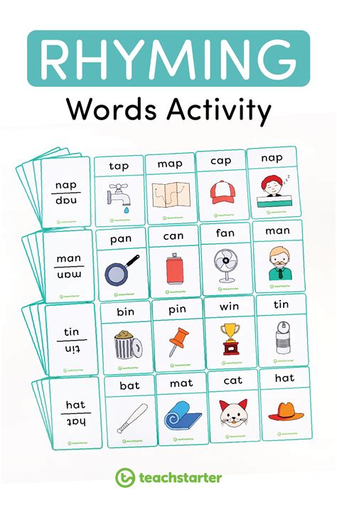Rhyming Words Snap Cards Teaching Resource In 2020 Rhyming Words