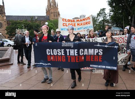 Refugee Advocates Protest About The Conditions Of The Remaining 600 Asylum Seekers And Refugees