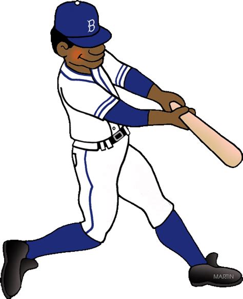 Best Baseball Clip Art Images Black - Jackie Robinson Drawing Easy png image