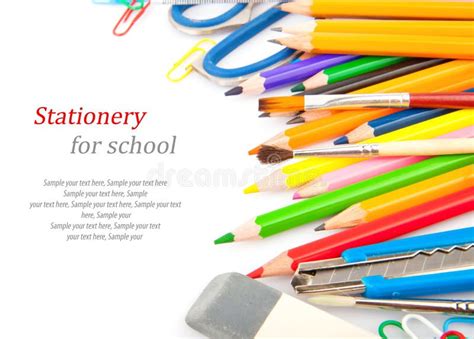 Stationery For School Stock Image Image Of Write Paper 32735387