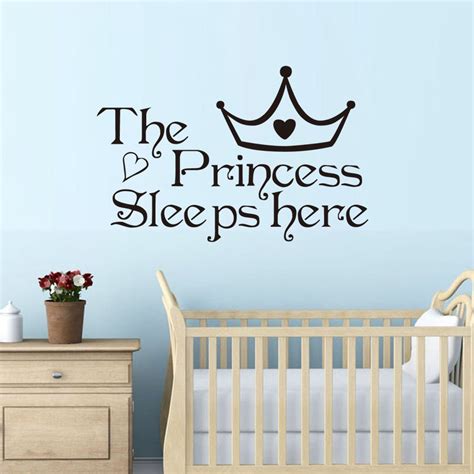 Dctop The Princess Sleep Here Wall Stickers For Children