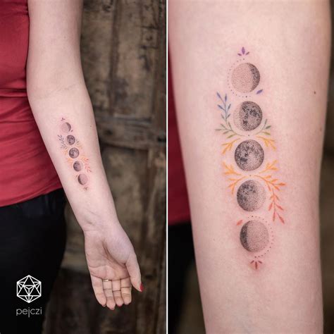 25 Flower Moon Phase Tattoo Emilymelita