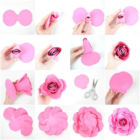 .paper flower templates or assembled flowers to be sent, ship or mail to you *this listing is a printable template for trace and cut paper flower materials to prepare in making giant paper flowers: Free Large Paper Rose Template: DIY Camellia Rose Tutorial ...