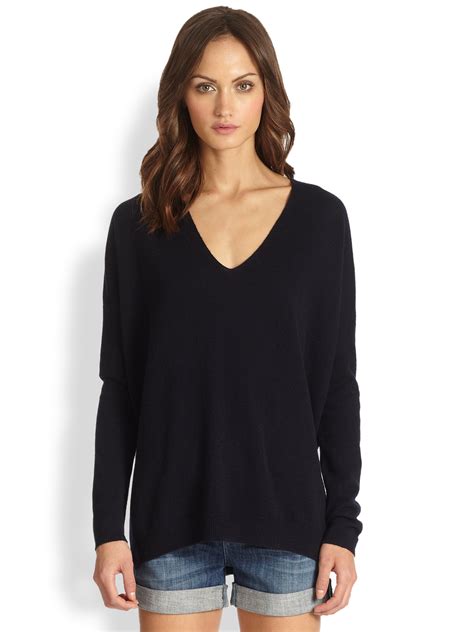 Lyst Vince Cashmere Dolman Sweater In Black