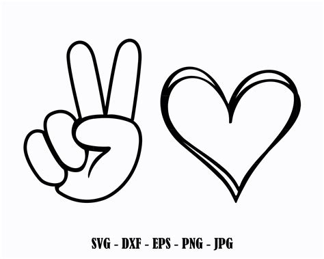 Peace Love Svg Hand Peace Sign Svg Png Peace Hand Svg Peace Etsy India