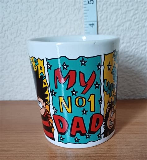 Beano Mug Dennis Menace Gnasher Number 1 Dad Comic Vintage Retro 1997