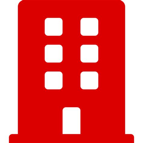 Building Icon Png Symbol Red