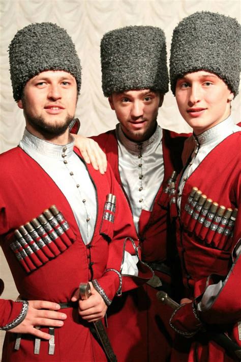 Young Circassian Men Kabardians Shaman Woman Russian Men Folk