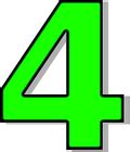 Signs Symbol Alphabets Numbers Outlined Numbers Green Public Domain Clip Art At