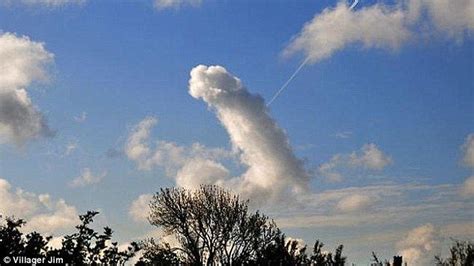 Woman Shocked To Spot A Phallic Shape Form In The Clouds Clouds