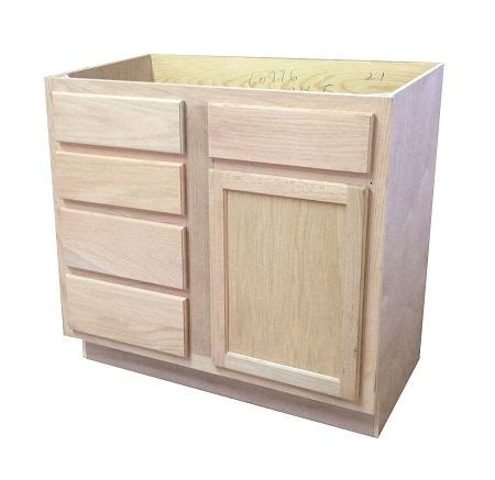 Available in 12 and 60 width, our entire collection of unfinished vanity sink cabinets are. Barthroom Vanity Sink & Drawer Base 36Unfinished Oak ...
