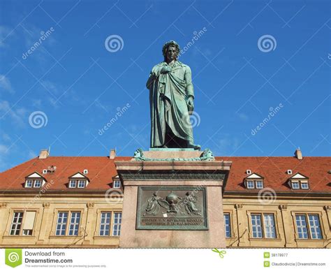 Schiller statue, Stuttgart stock image. Image of union - 38178977