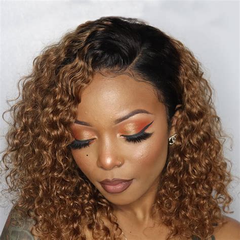Ombre Water Wave Bob Lace Front Human Hair Wigs Brazilian Curly Hair
