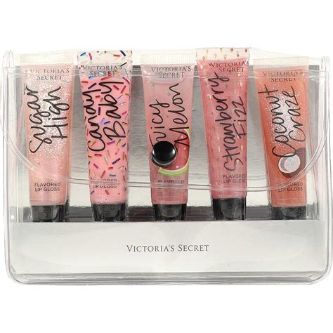 Victorias Secret Angels Edit Flavored Lip Gloss Tube Coffret 5 Pc Color Beauty And Health