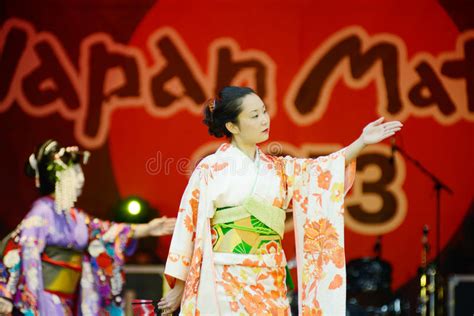 Japanese Dancers Editorial Photo Image Of Dancing Orange 34473956