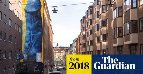 Five Storey Blue Penis Causes Uproar Among Stockholm Residents Sweden