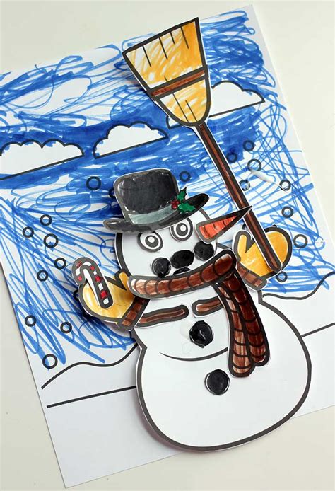 Free Printable Build A Snowman Craft And Activity Set For Kids Sunny