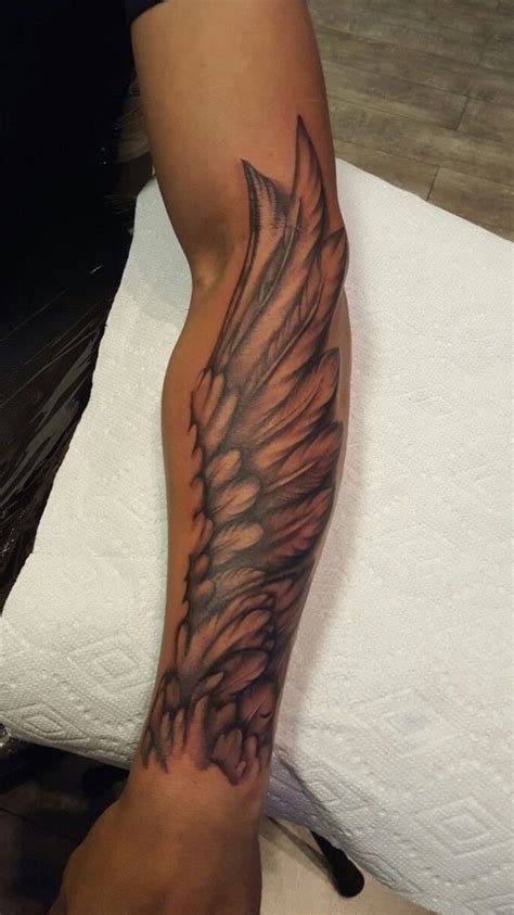Half Sleeve Angel Wing Tattoo Forearm Wing Tattoo Men Cool Forearm Tattoos Tattoos