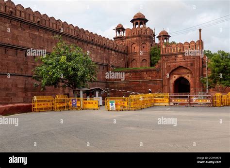 View Of The Famous Red Fort Also Known As Lal Quila In The Historic