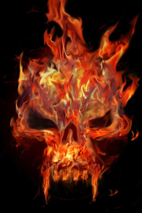 44 Flaming Skulls Wallpaper On Wallpapersafari