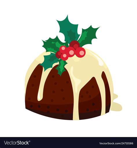 Christmas Pudding Royalty Free Vector Image Vectorstock